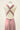 Robe Prestance Rose poudré — dos 4 liens retombants